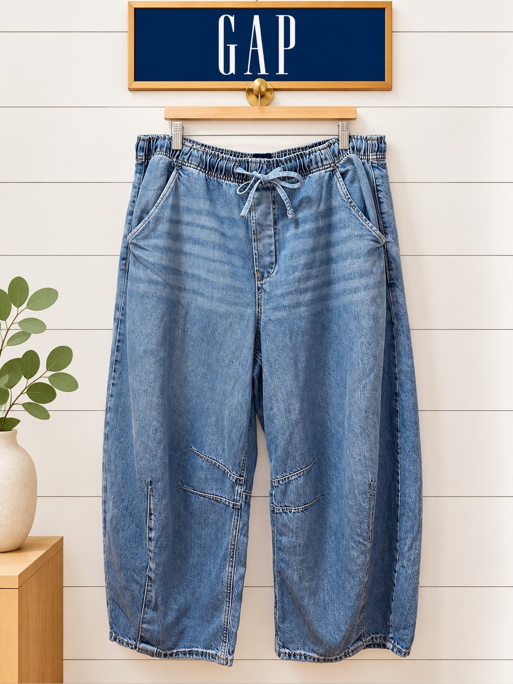 GAP Relaxed Barrel Jeans – Blue Denim – Estimated XXL